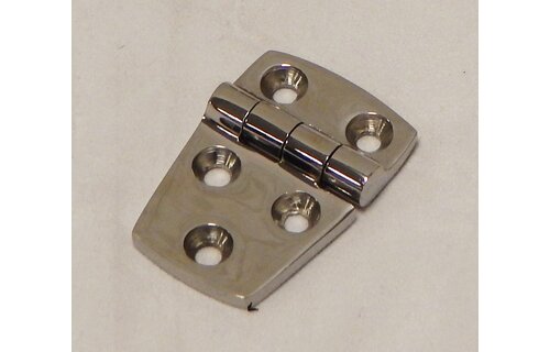 Allpa RVS gegoten scharnier  76x38mm  H=5mm  scharnierpen Ø9mm