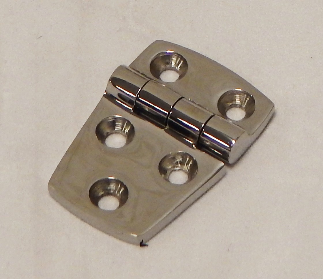 Allpa RVS gegoten scharnier  76x38mm  H=5mm  scharnierpen Ø9mm