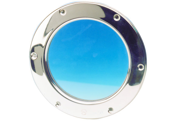 Allpa RVS Patrijspoort  Ø215mm  vast model met gehard glas  gatmaat Ø166mm