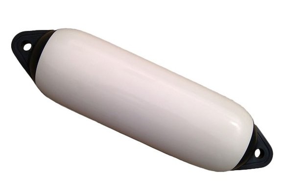 Allpa Fender model Orca  Ø300mm  L=800mm  wit met zwarte kop (maat 4) opblaasbaar met kogelventiel