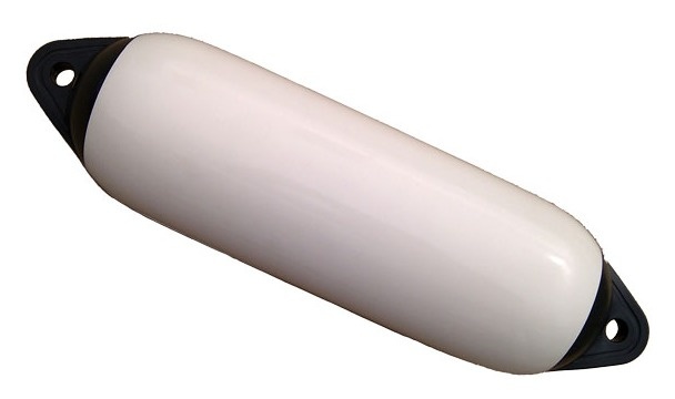 Allpa Fender model Orca Ø140mm L=530mm wit met zwarte kop (maat 2) opblaasbaar met kogelventiel