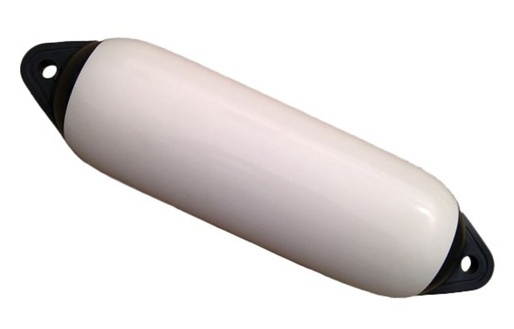 Allpa Fender model Orca Ø140mm L=530mm wit met zwarte kop (maat 2) opblaasbaar met kogelventiel