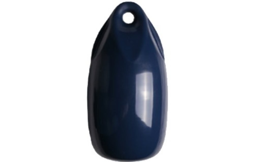 Allpa Fender druppelmodel Dumpy donkerblauw Ø180mm L=360mm (maat 2) opblaasbaar + kogelventiel