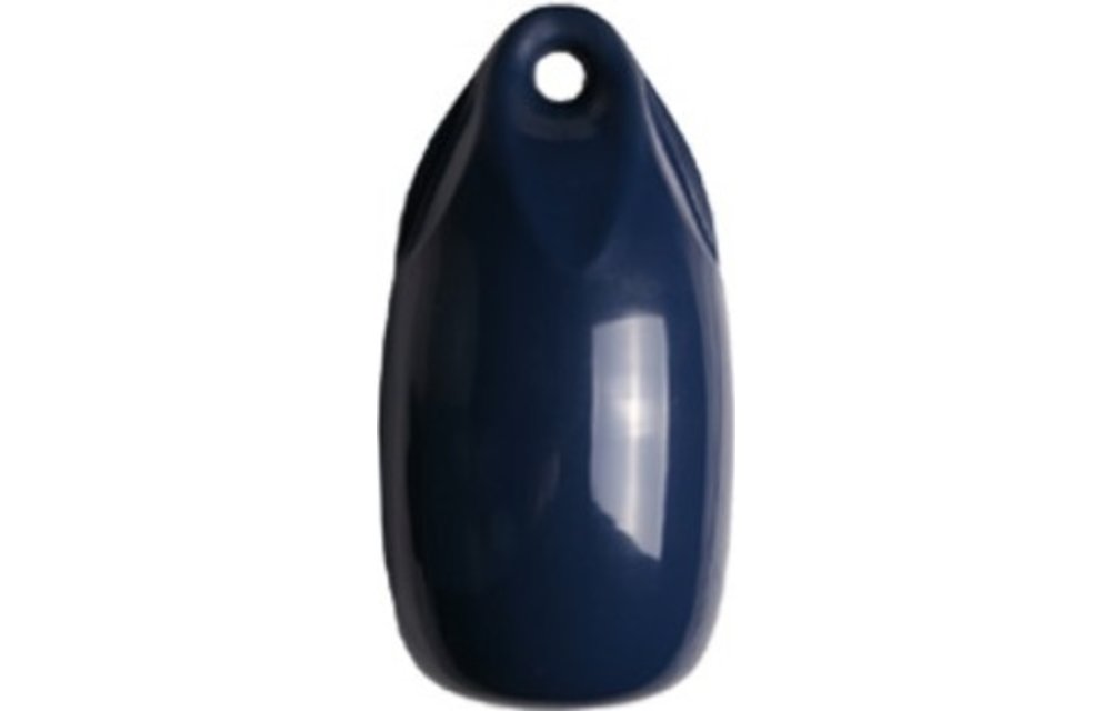 Allpa Fender druppelmodel Dumpy donkerblauw Ø180mm L=360mm (maat 2) opblaasbaar + kogelventiel