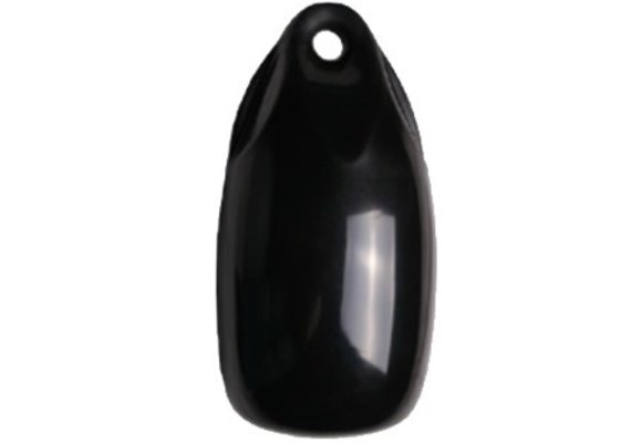 Allpa Fender druppelmodel Dumpy zwart Ø150mm  L=300mm   (maat 1) (opblaasbaar met kogelventiel)