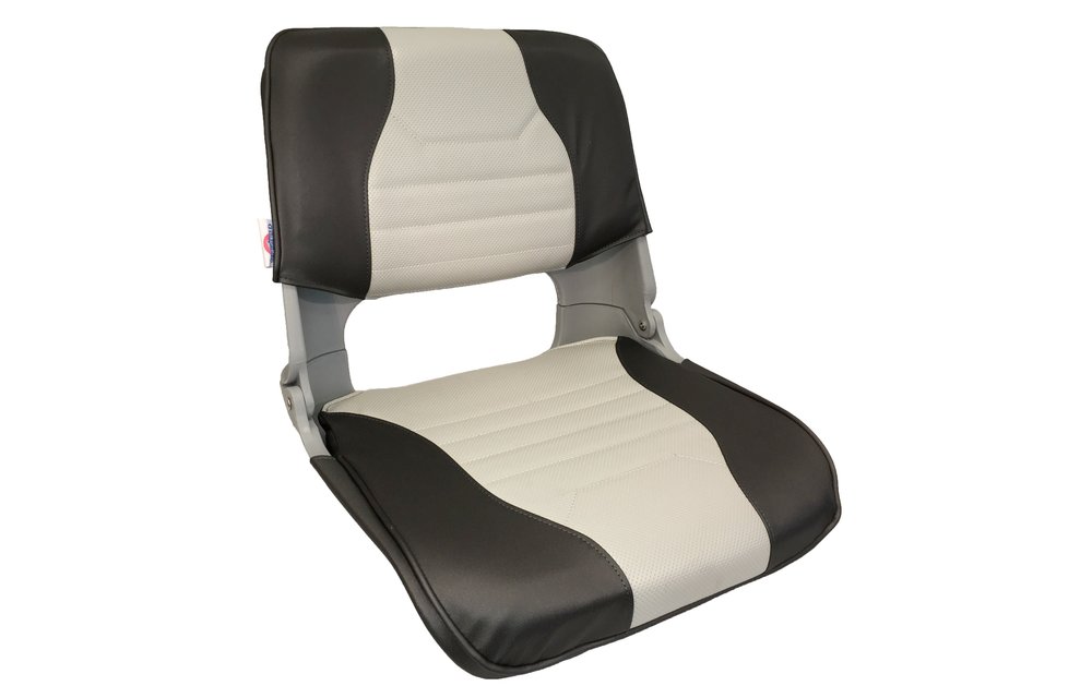 Allpa Klapstoel Skipper deluxe grijs met bijpassende grijs/antraciete kussenset
