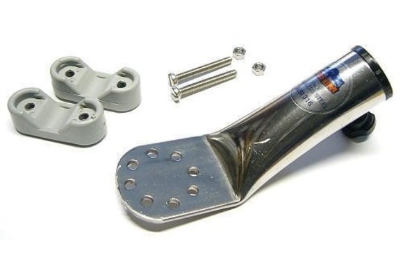 Allpa RVS vlaggenstokhouder voor railbevestiging 45º  binnenmaat Ø22mm