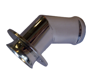 RVS uitlaat huiddoorvoer 45°