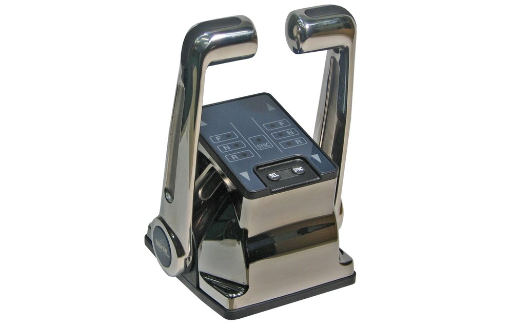 NHK MEC KE-4+ Eénhandel TWIN Motorbediening  inboard stijl (SST)  chrome (NM1053-00)