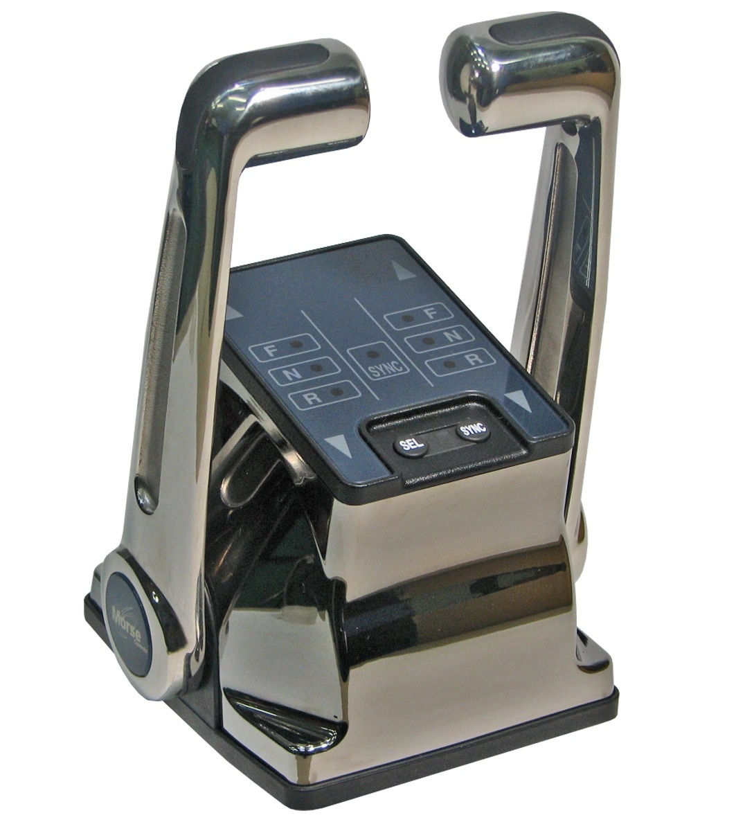 NHK MEC KE-4+ Eénhandel TWIN Motorbediening  inboard stijl (SST)  chrome (NM1053-00)