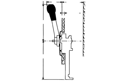 Allpa Eénhandel motorbediening B80/LT  zijmontage  met neutral interlock en trim