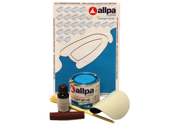 Lijmset 2-Componenten reparatieset voor Neopreen-Hypalon boten lichtgrijs