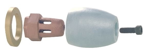 Propeller-moer-anode 3/4 NC10 compleet