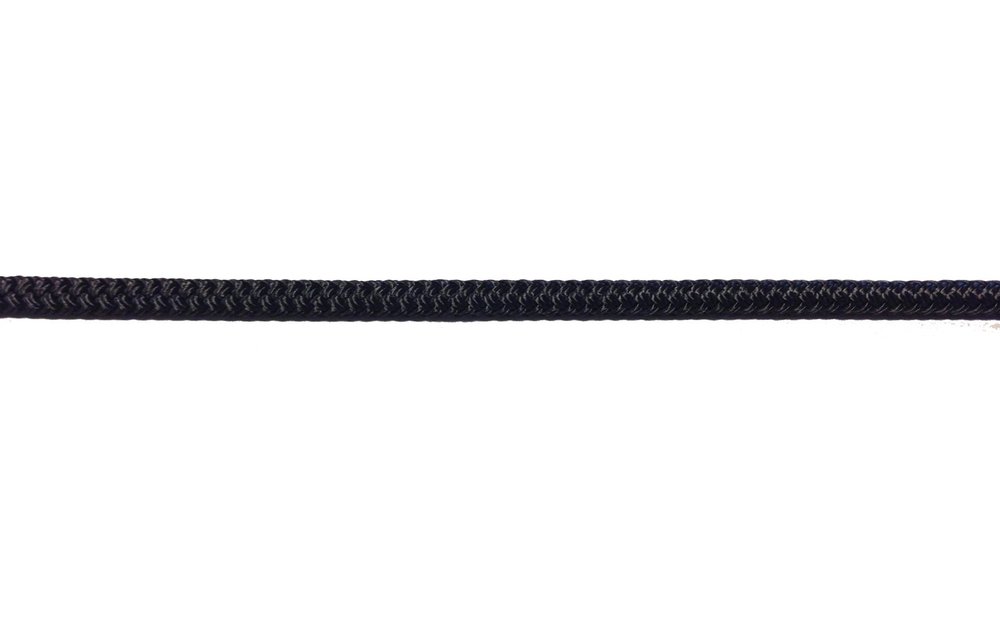Allpa 16-Voudig gevlochten landvast met handgemaakte oogsplits 12mm zwart L=10Mtr