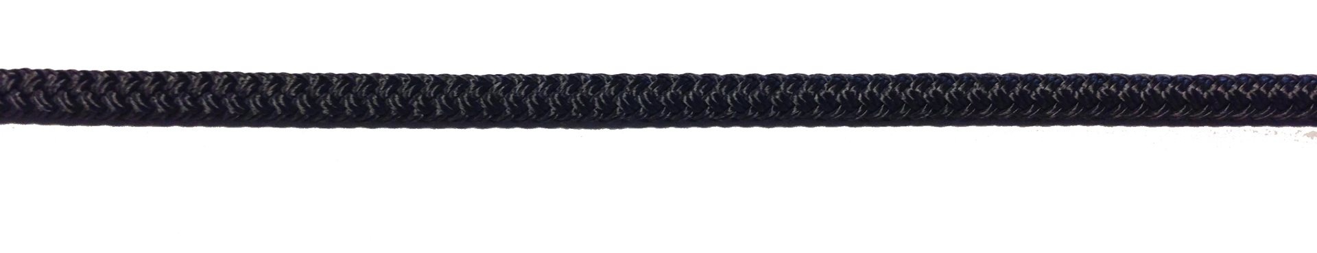 Allpa 16-Voudig gevlochten landvast met handgemaakte oogsplits 8mm zwart L=6,5Mtr
