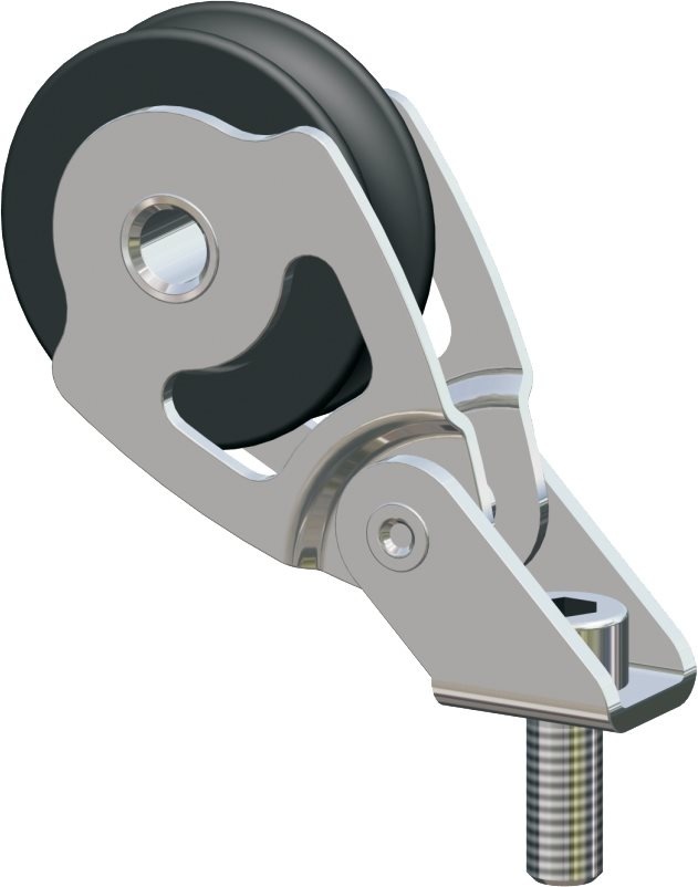 Antal RVS 316 mini block serie 34x6  kogelgelagerd  stand-up block