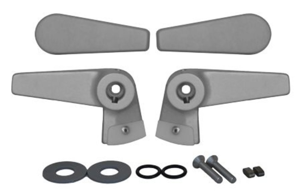 Goïot Cristal aluminium interieur-/exterieurhandels handles (set van 2 stuks)