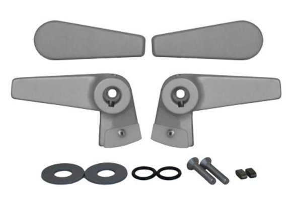 Goïot Cristal aluminium interieur-/exterieurhandels handles (set van 2 stuks)