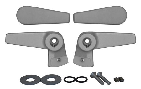 Goïot Cristal aluminium interieur-/exterieurhandels handles (set van 2 stuks)