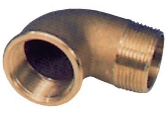 Allpa Messing 90º knie  1/8  binnen- & buitendraad