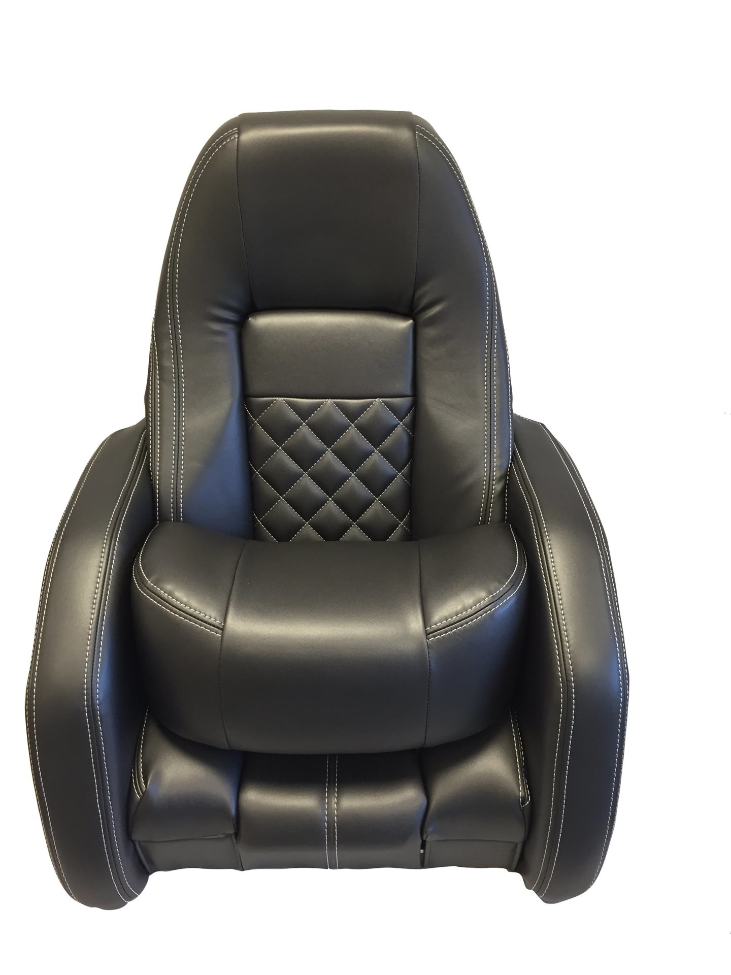 Allpa Stuurstoel model Race Pro Flip-Up  antraciet met witte stiksels