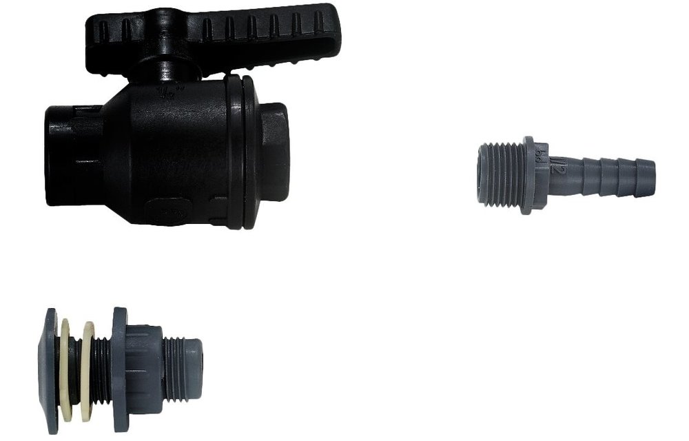 Allpa Kunststof afsluiter  met 3/4 binnendraad
