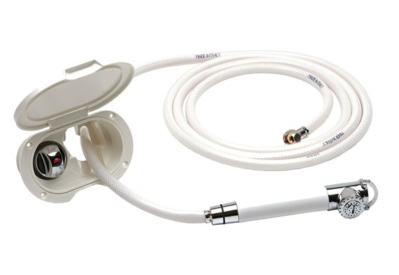 Allpa Handdouche en mengkraan met inbouwkastje  slanglengte 2 5m  wit