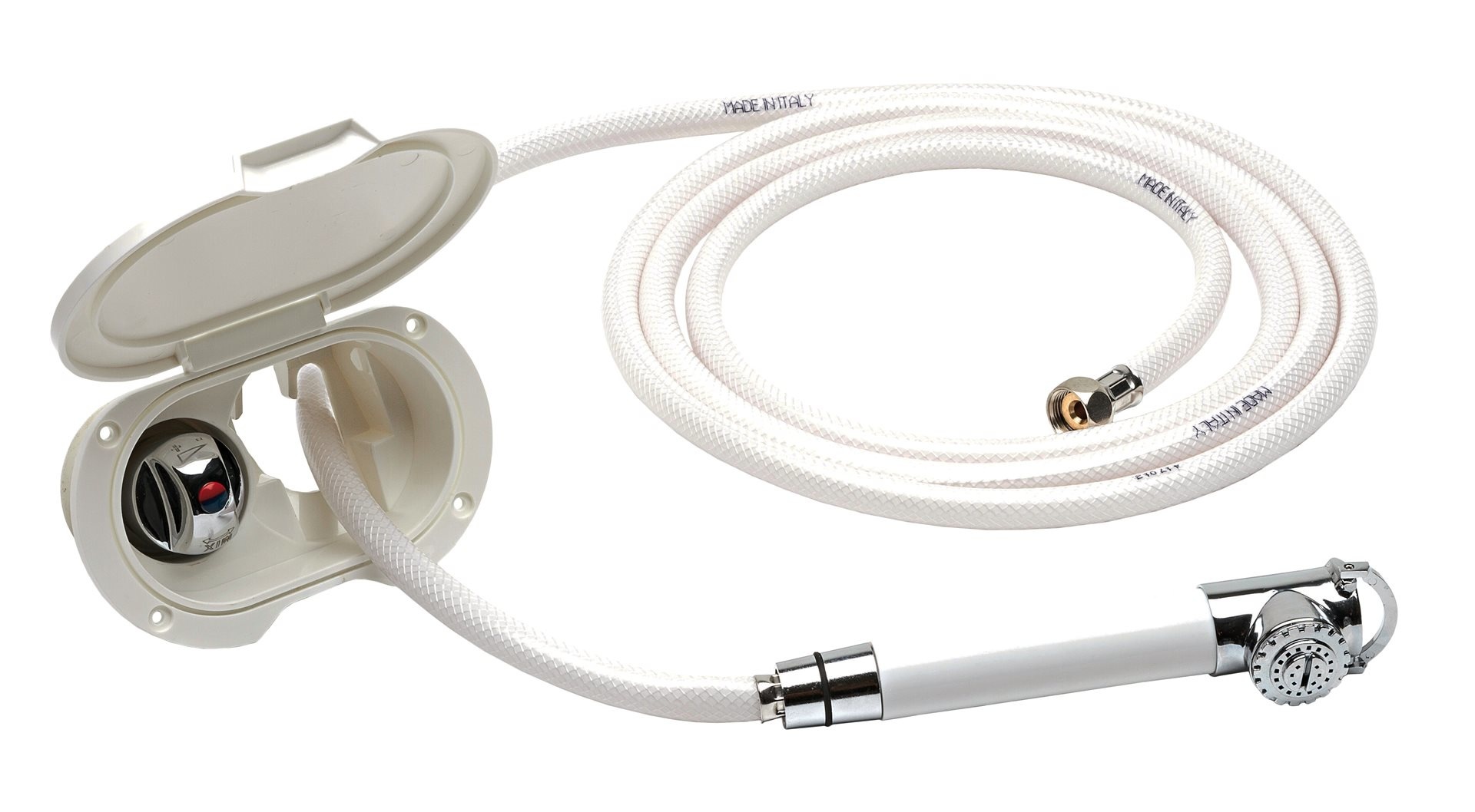 Allpa Handdouche en mengkraan met inbouwkastje  slanglengte 2 5m  wit