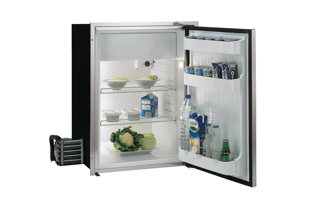Allpa RVS inbouwkoelkast Sea Steel model C130LX  133l (vriesvak 17 1)  12/24V  ext. compressor