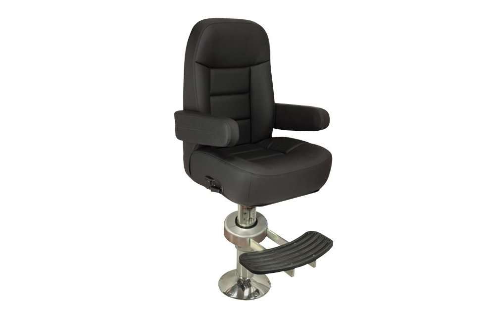 Allpa Stuurstoel model Mariner de Luxe zwart/antraciet vinyl