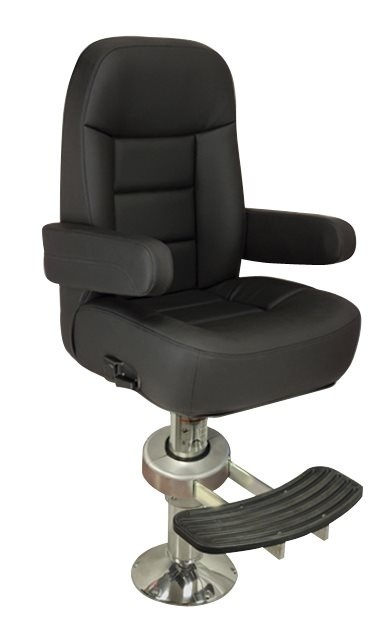 Allpa Stuurstoel model Mariner de Luxe zwart/antraciet vinyl