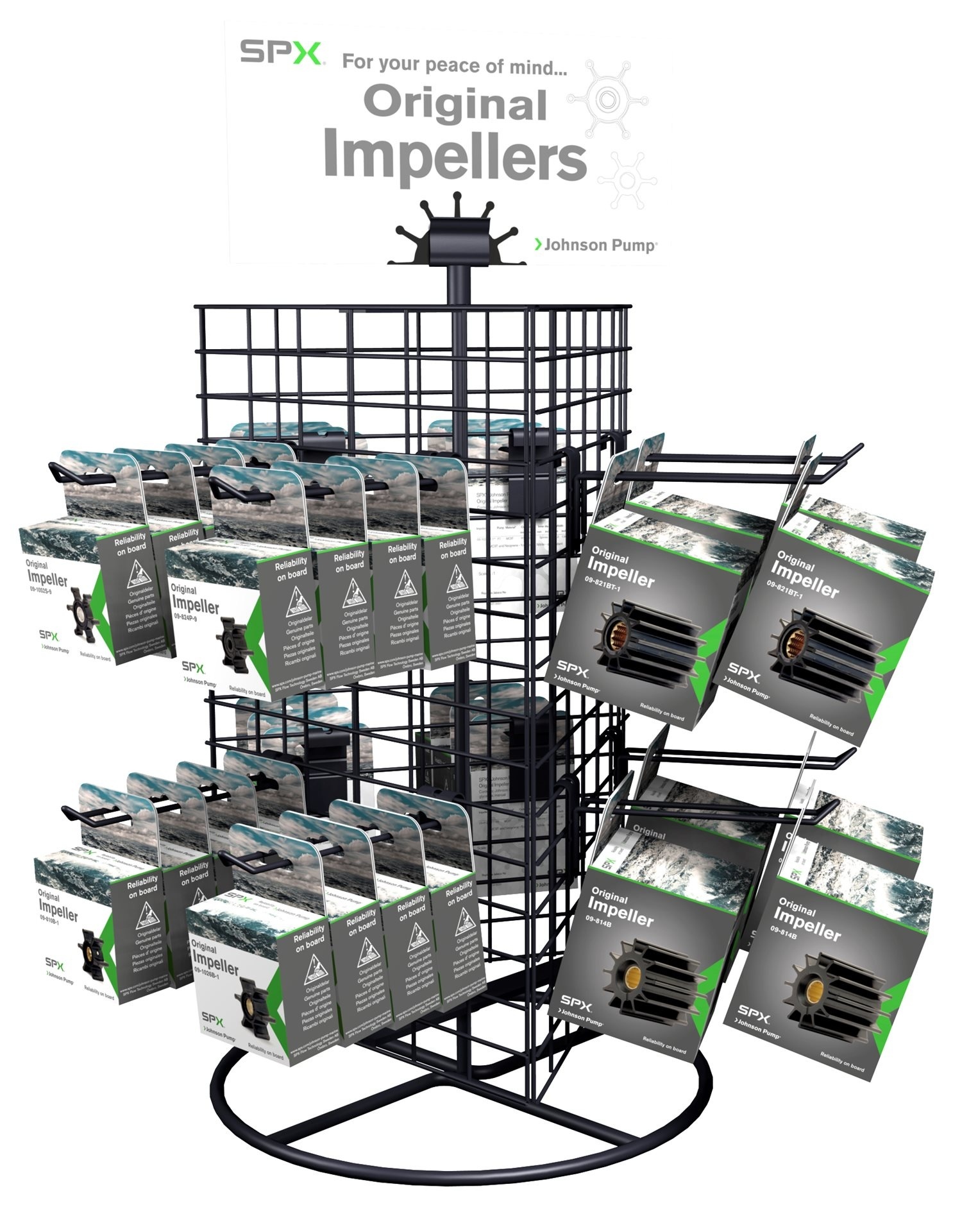 Impellerbar Johnson compleet 10 Div.impellers (x5)