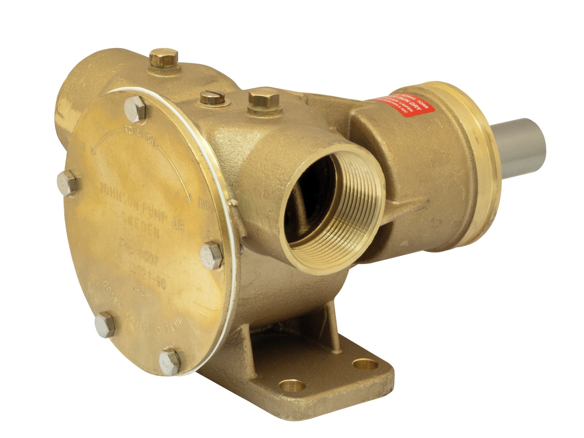JP bronzen impellerpomp F8B-8 279l/min binnendraad 1-1/2 voetmontage / pulley-aandrijving