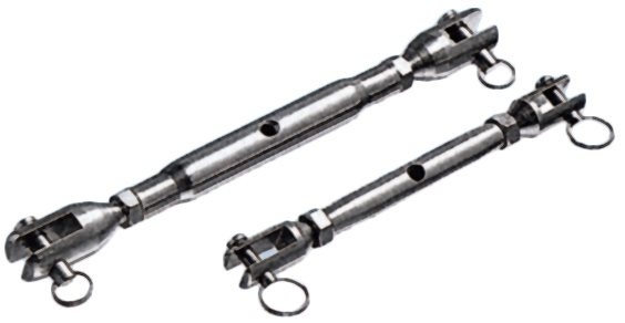 Allpa RVS wantspanner met gaffel stag Ø5 0mm (breekkracht 3300kg)