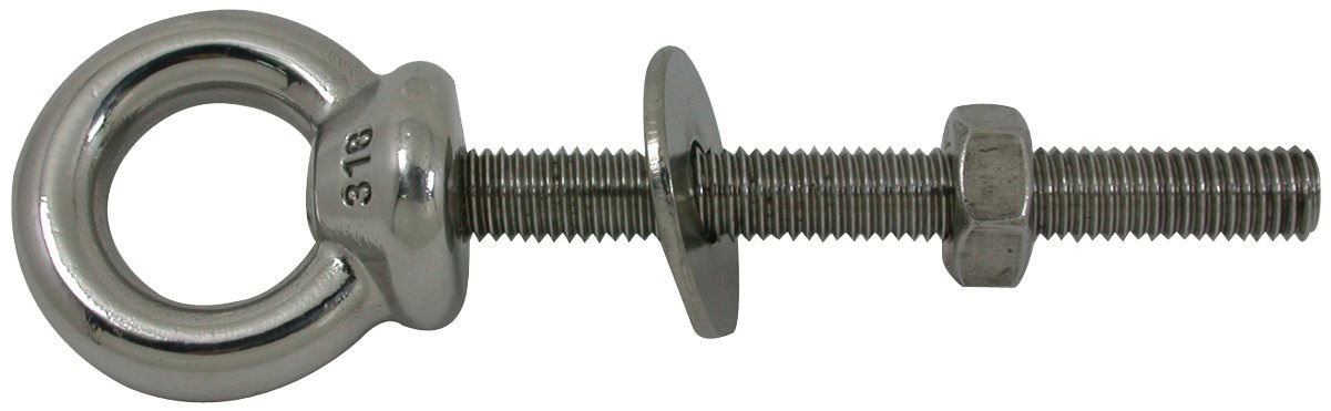 Allpa RVS ringbout (schroefoog) A=120mm B=12mm C=56mm D=177mm