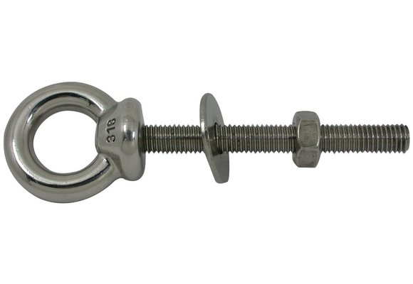 Allpa RVS ringbout (schroefoog)  A=100mm  B=8mm  C=33mm  D=136mm