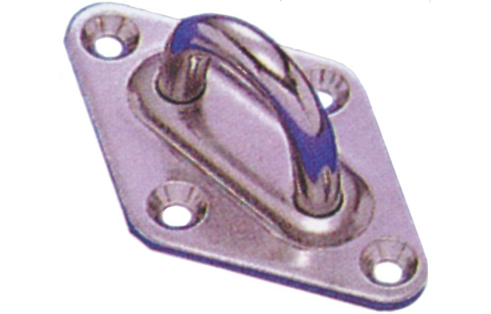 Allpa RVS ruitvormige oogplaat 40x64mm Ø6mm