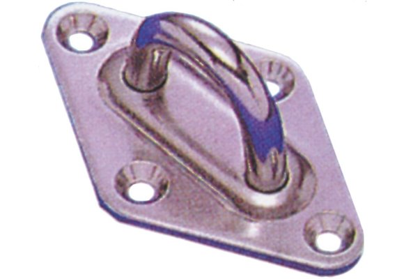 Allpa RVS ruitvormige oogplaat  40x64mm  Ø6mm