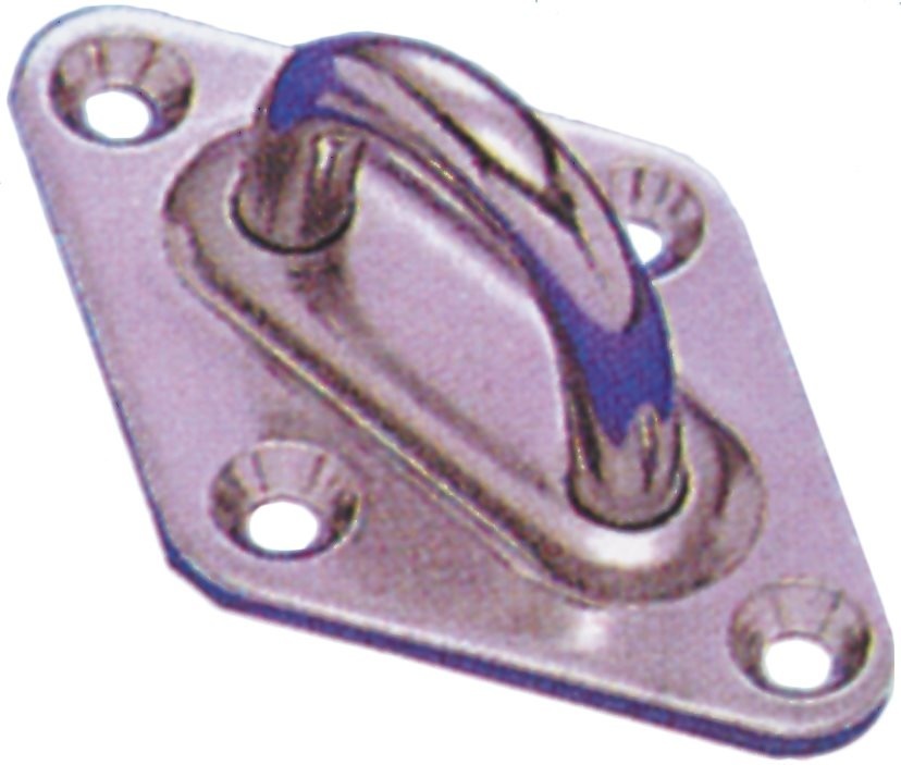 Allpa RVS ruitvormige oogplaat 40x64mm Ø6mm