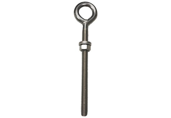 Allpa RVS ringbout (schroefoog) met vaste ring M-6  L=60mm