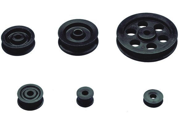 Allpa Nylon schijf Ø25 0mm  H=10 0mm  asgat Ø8 2mm