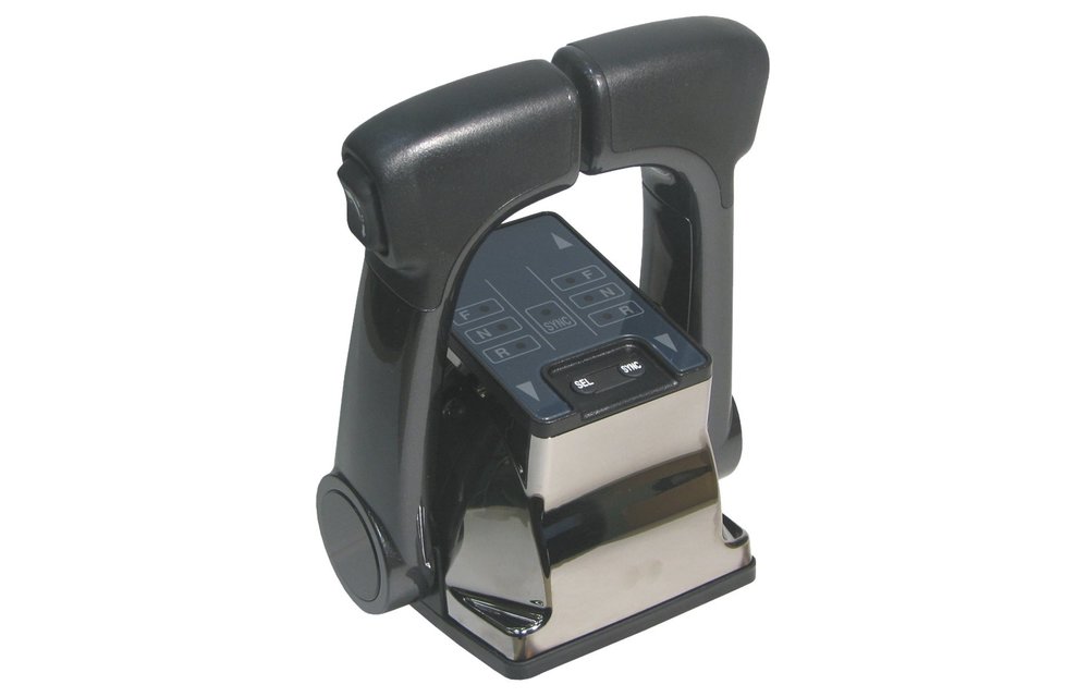 NHK MEC KE-4+ Eénhandel TWIN motorbediening  outboard stijl (PTT)  chrome (NM1051-00)