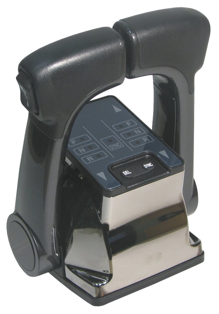 NHK MEC KE-4+ Eénhandel TWIN motorbediening  outboard stijl (PTT)  chrome (NM1051-00)