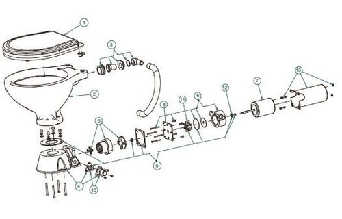 Allpa Space saver elektrisch toilet 12/24 volt