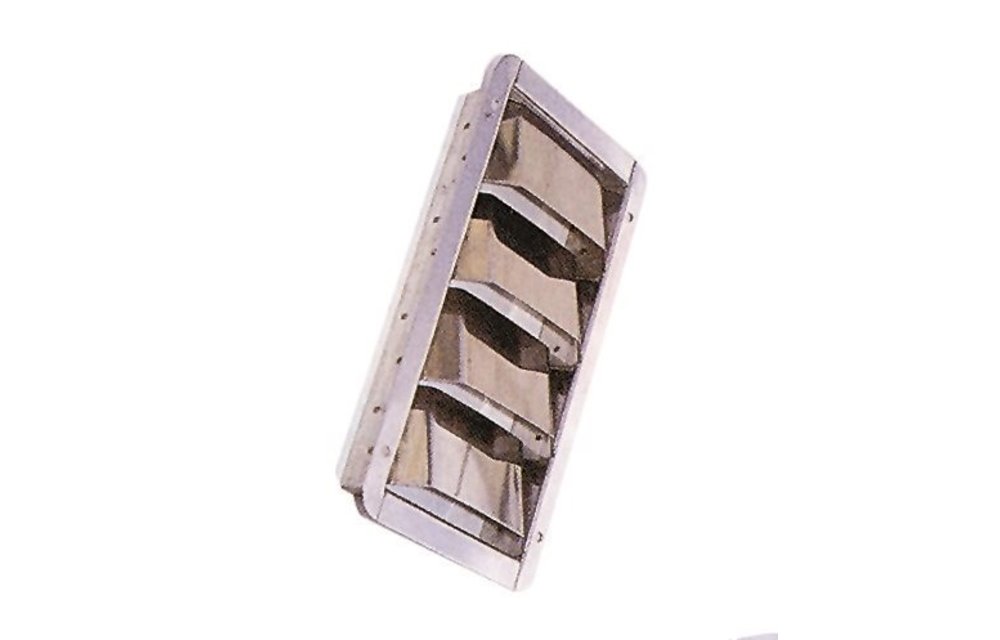 Allpa RVS Ventilatierooster Louvre 240x90x29mm (inbouwmaten) 265x112mm (buitenmaten)
