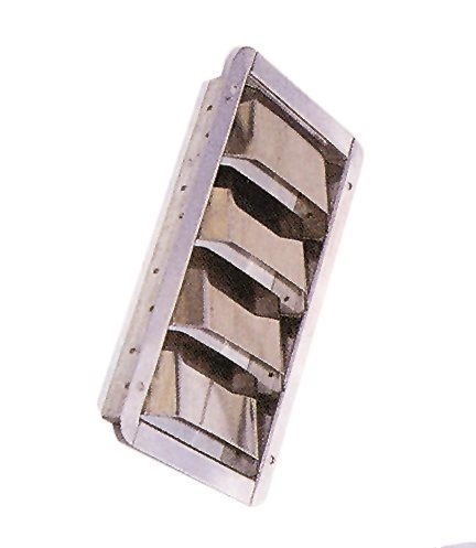 Allpa RVS Ventilatierooster Louvre  240x90x29mm (inbouwmaten)  265x112mm (buitenmaten)