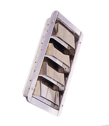 Allpa RVS Ventilatierooster Louvre 240x90x29mm (inbouwmaten) 265x112mm (buitenmaten)
