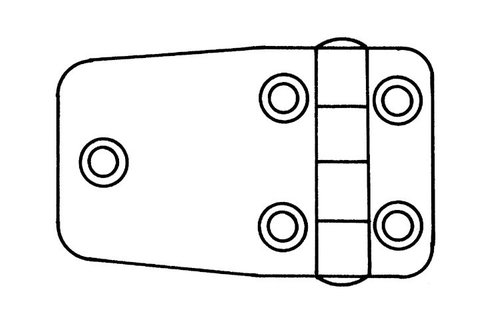 Offset scharnieren RVS 304