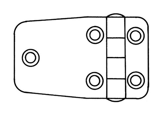 Offset scharnieren RVS 304
