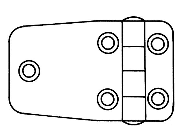 Offset scharnieren RVS 304